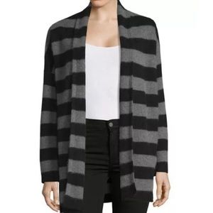 NWT $495 Vince Rugby Striped Cashmere Cardigan